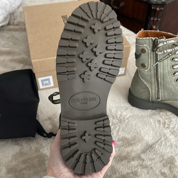 NWB Zadig Voltaire Joe Canvas combat boots 36 - Picture 2 of 9